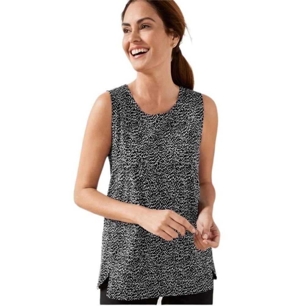 NWT T by Talbots Animal Print Tank Top Size SP Petite